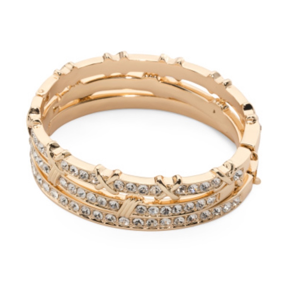 NWT ⚜️👑⚜️ Camila Coelho Gold Toned Bangle Bracelet Set Of 3